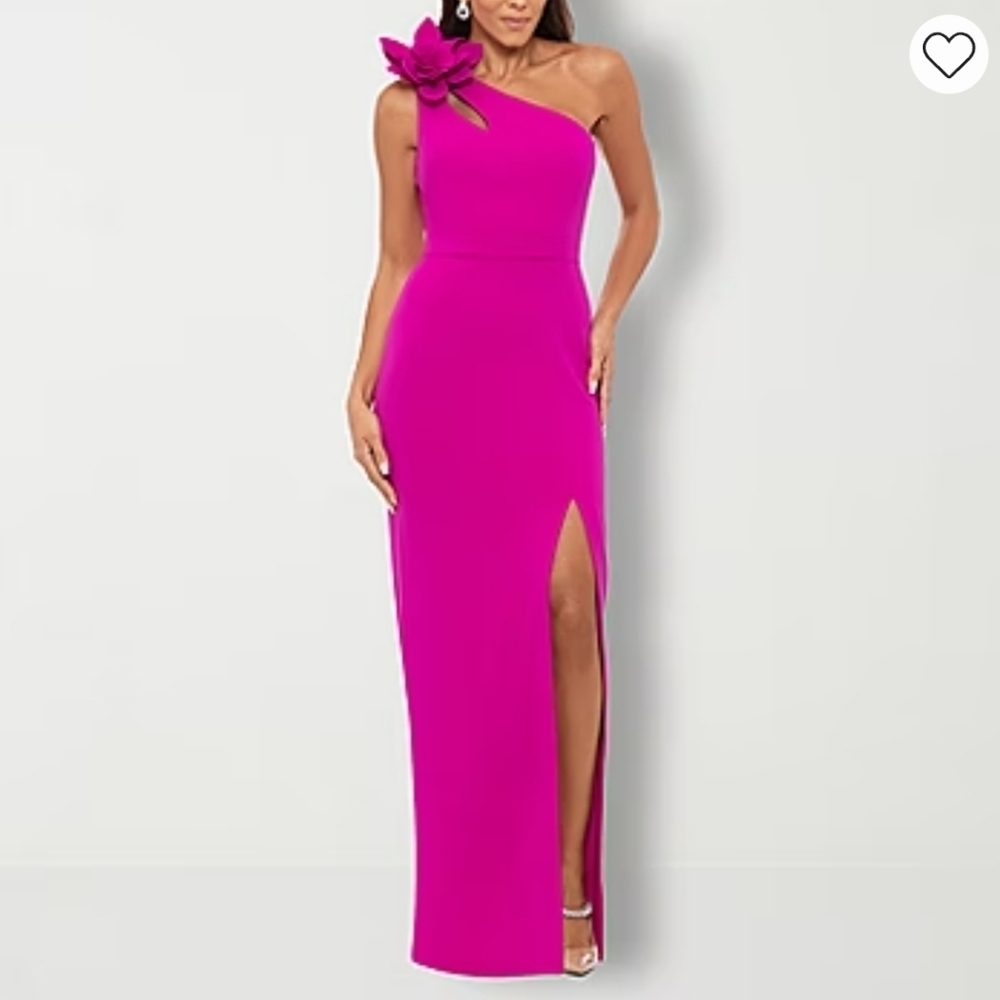 DJ-Jaz Floral Applique Sleeveless Gown